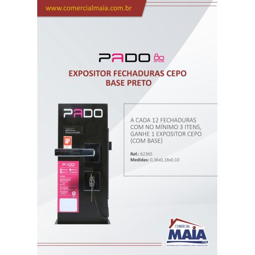EXPOSITOR FECHADURAS CEPO BASE PRETO - PADO
