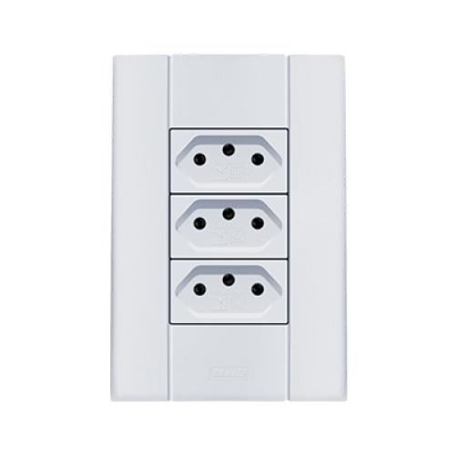 TOMADA TRIPLA 2P+T 10A MARES - ROMAZI