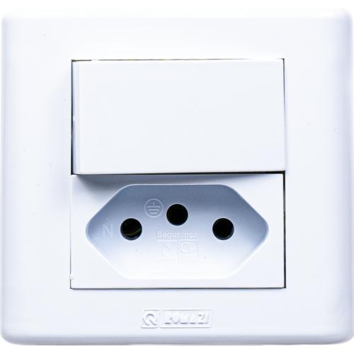 INT 2 TECLAS SOB.10A + TOMADA JERI PLUS - ROMAZI