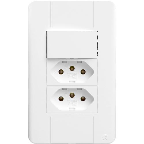 INT 1 TECLA C/ TOMADA 10A BR JANGADA - ROMAZI